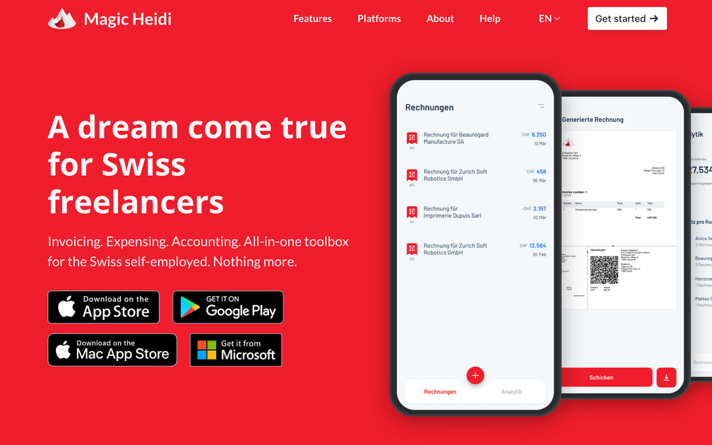UBS QR invoice guide with Magic Heidi